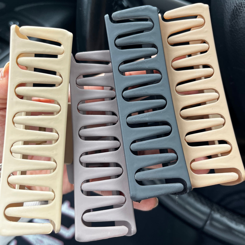 Matte Basic Square Hair Clips