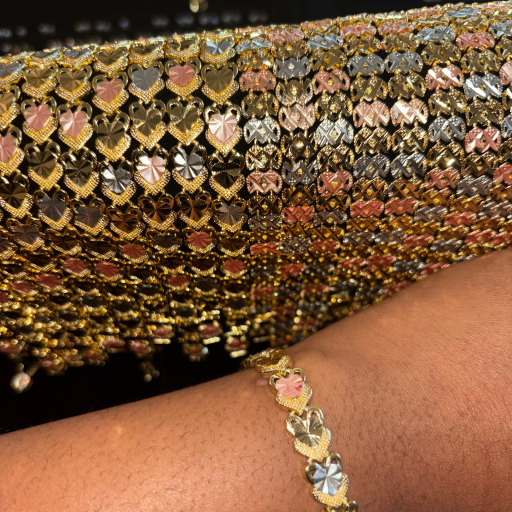 1pc Golden Sweetheart Link Bracelets