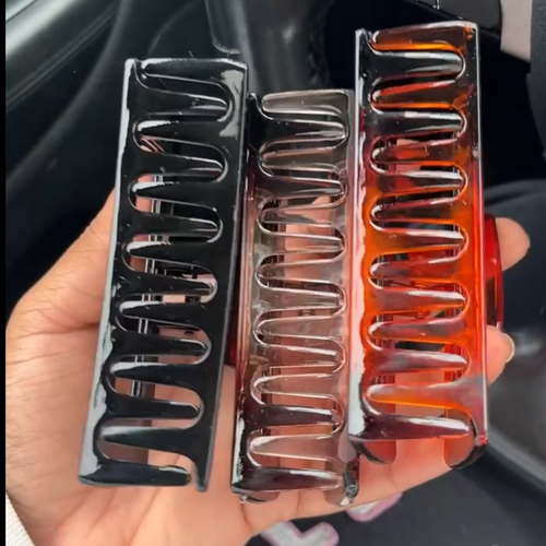 90s Jelly Square Hair Clips