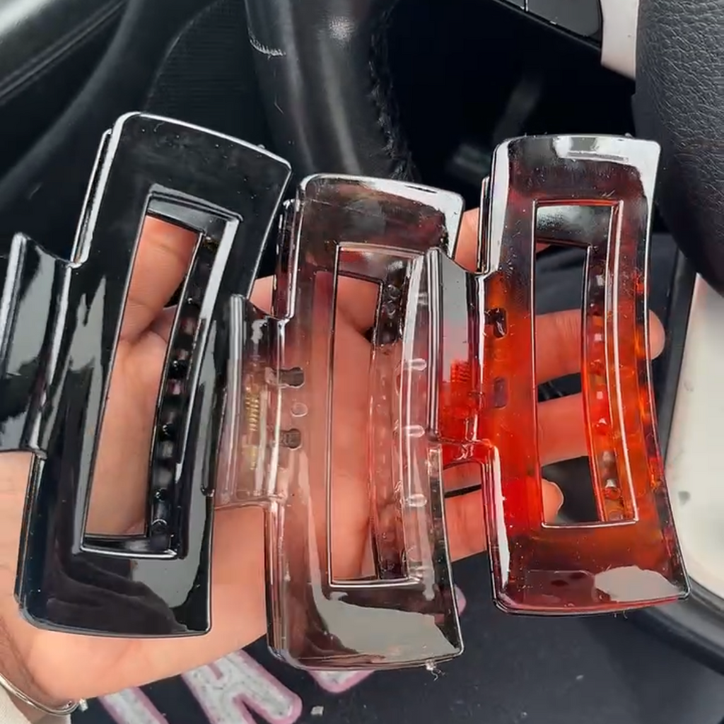 90s Jelly Square Hair Clips